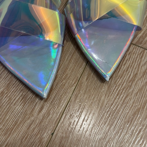 Gianvito Rossi Silver Hologram Stark Heeled Sandals - Picture 7 of 7